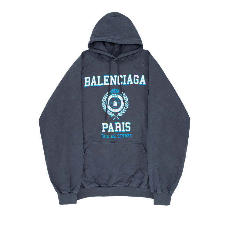 Balenciaga Oversized Hoodie "Marine Blue"