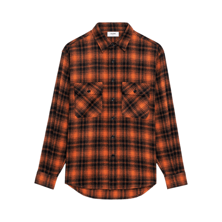 CELINE Trappeur Chemise "Orange/Noir"