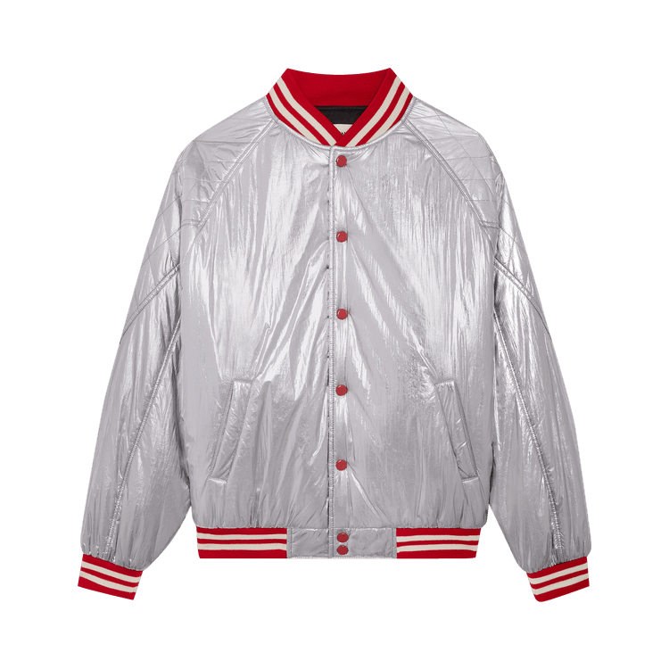 CELINE Teddy Jacket With Quilted Yoke "Silver"