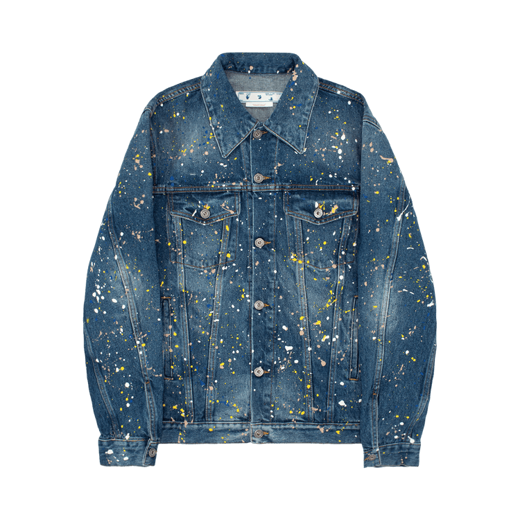 Off-White Paint Skate Denim Jacket "Blue"