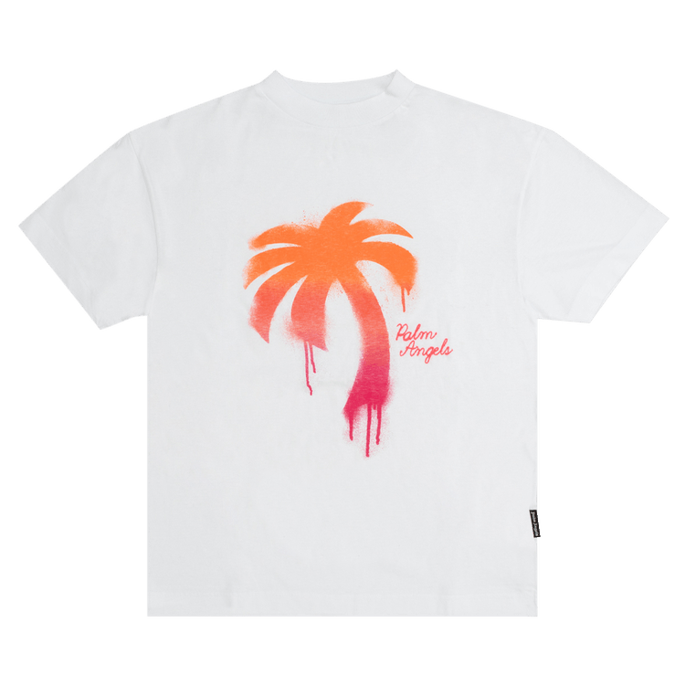 Palm Angels The Palm Classic Tee "White/Fuchsia"