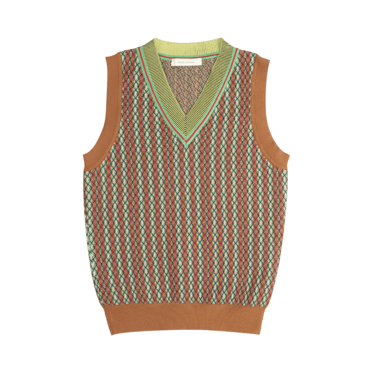 Wales Bonner Orchestre Jacquard Vest "Brown/Multicolor"