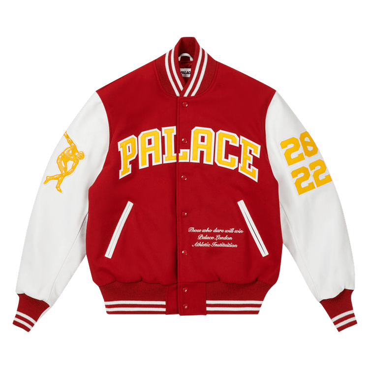 Palace Greek Varsity Jacket "Red"