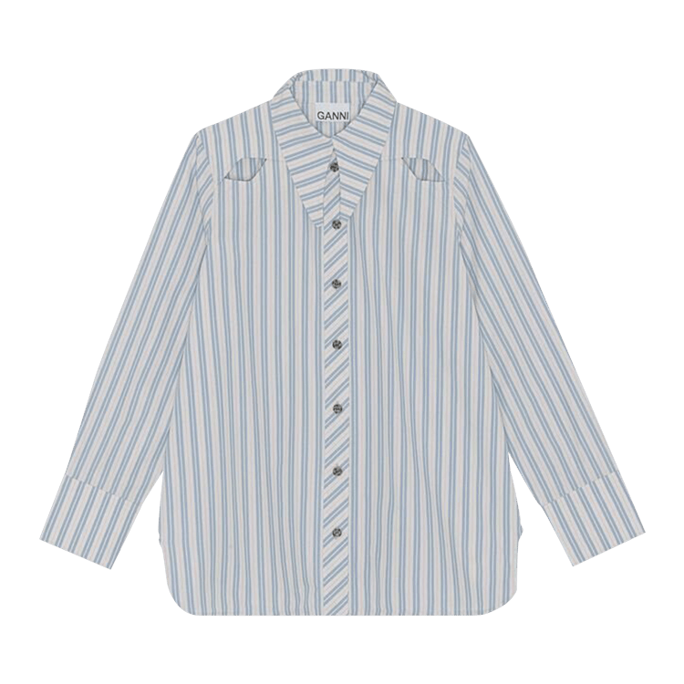 GANNI Cutout Shirt "Forever Blue"