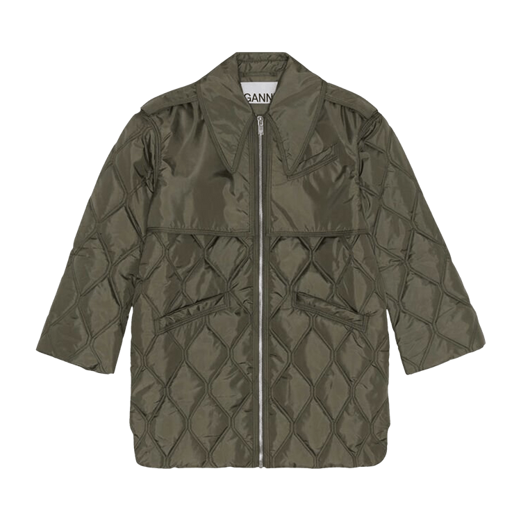 GANNI Quilt Midi Jacket "Kalamata"