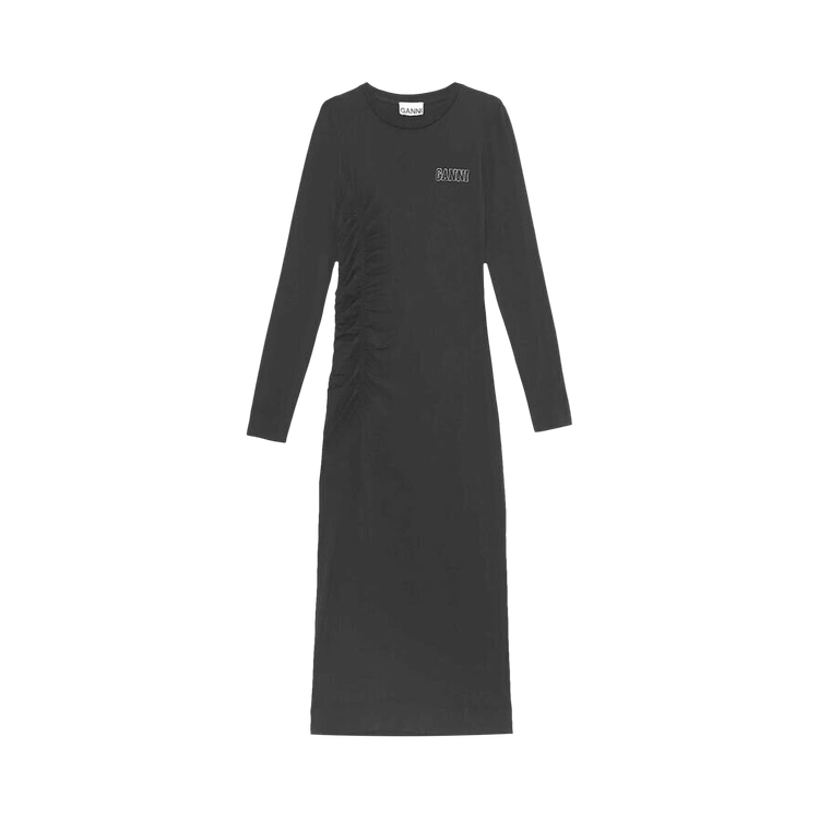 GANNI Software Light Stretch Dress "Black"