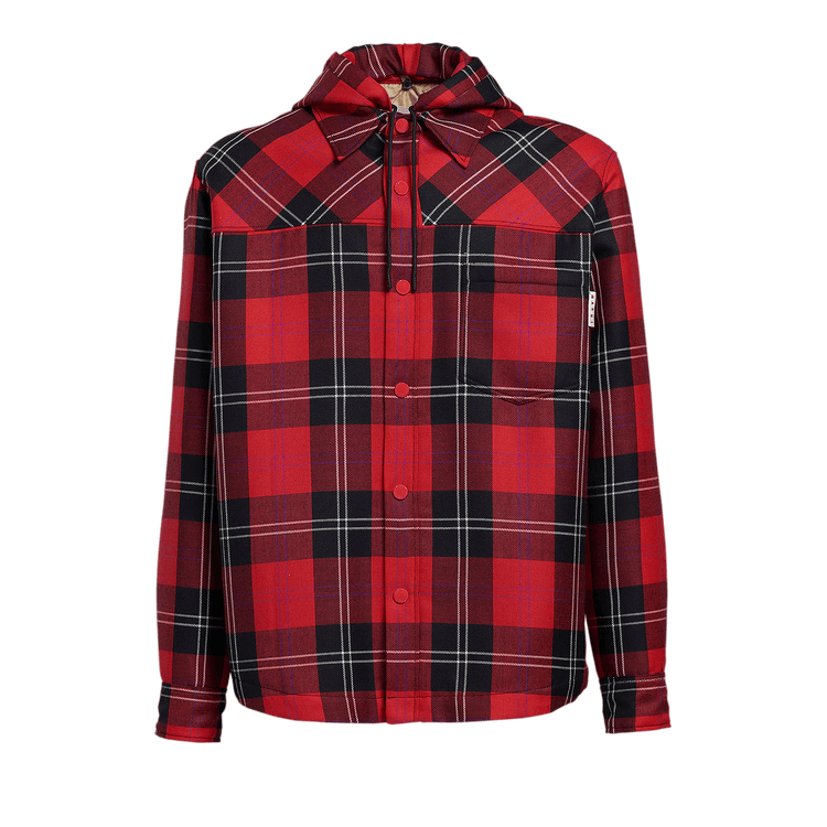 Marni Plaid Overshirt "Lacquer"