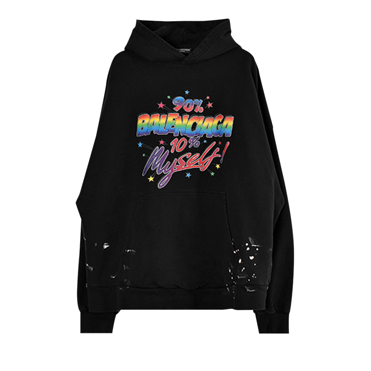 Balenciaga Wide Fit Hoodie "Washed Black"
