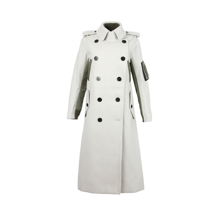 Sacai Melton Coat "Ecru"