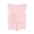 Versace Medusa Zipper Crop Top "Rose"