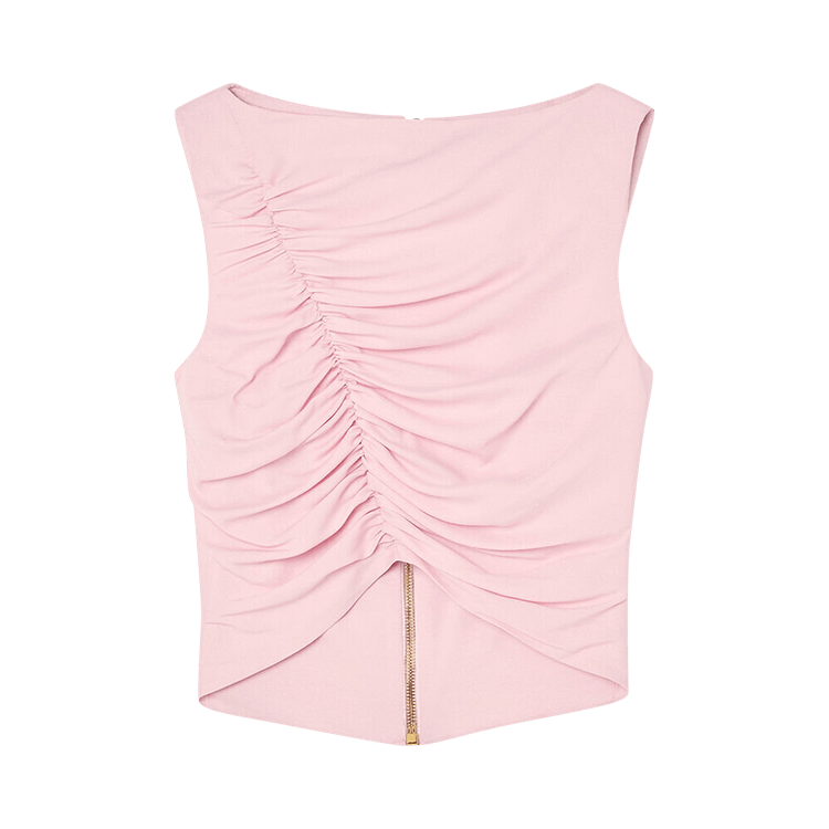 Versace Medusa Zipper Crop Top "Rose"