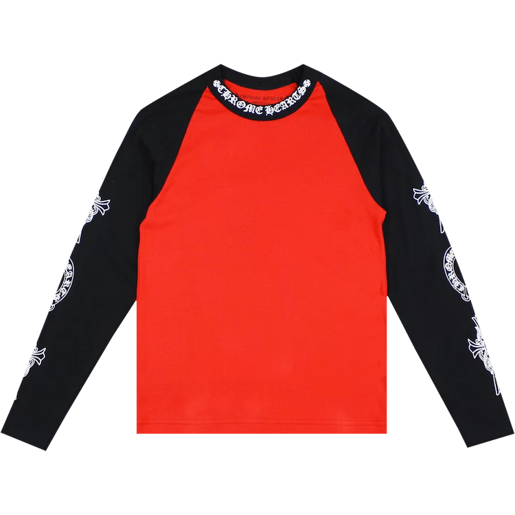 Chrome Hearts Neck Logo Baseball Shirt "Red/Black"