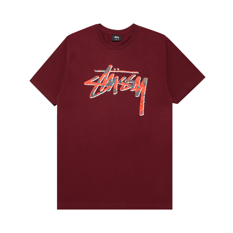 Stussy Paisley Stock Tee "Wine"