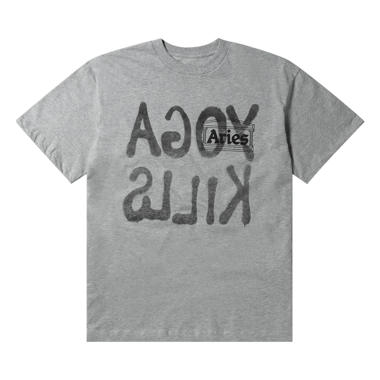Aries Yoga Kills T-Shirt "Grey Marl"