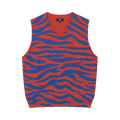 Stussy Tiger Printed Sweater Vest "Red"