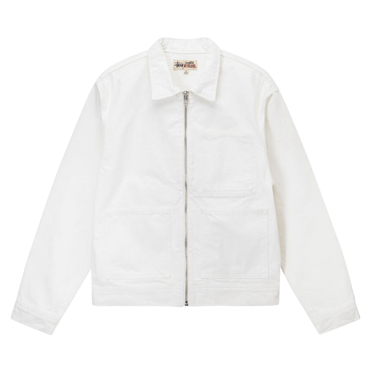 Stussy Overdyed Zip Work Jacket "White"