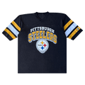 Vintage 1990 Pittsburgh Steelers V-Neck Tee "Black"