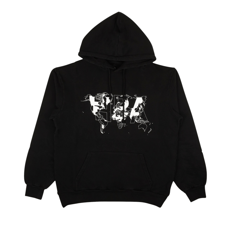 Hood By Air Planisfero Hoodie Sweatshirt "Black"
