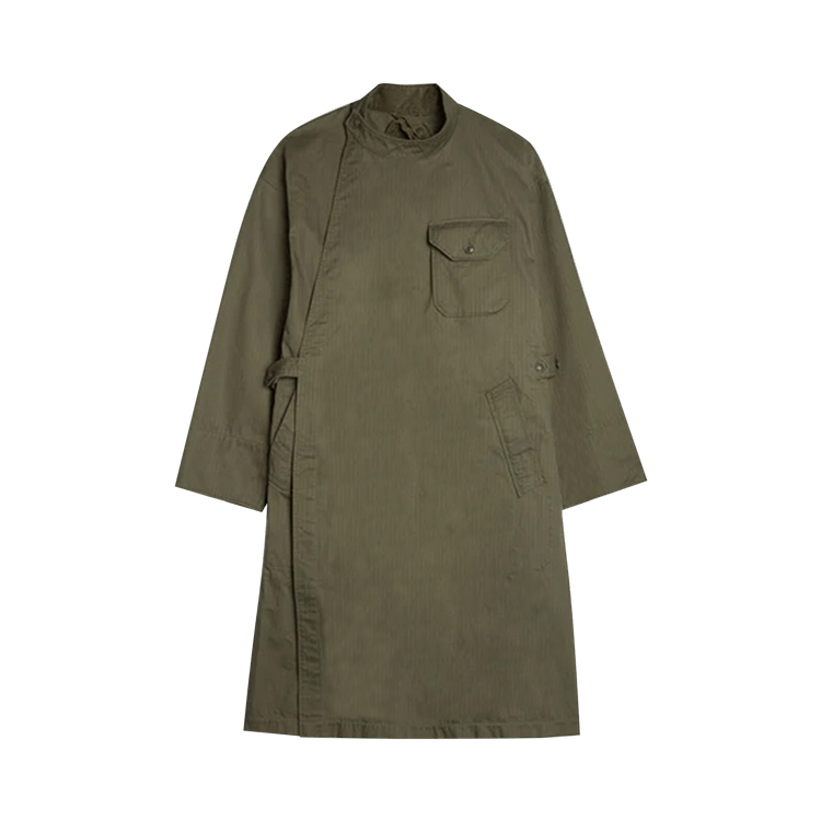 Engineered Garments Cotton Herringbone Twill MG Coat "Olive"