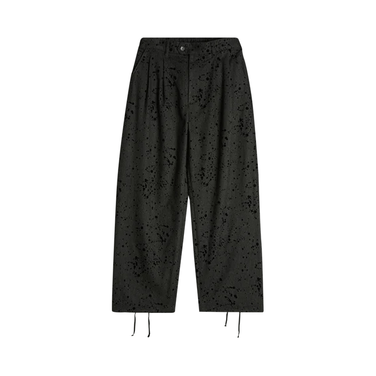 Engineered Garments Rayon Wool Flocking Splatter Print Emerson Pant "Charcoal"