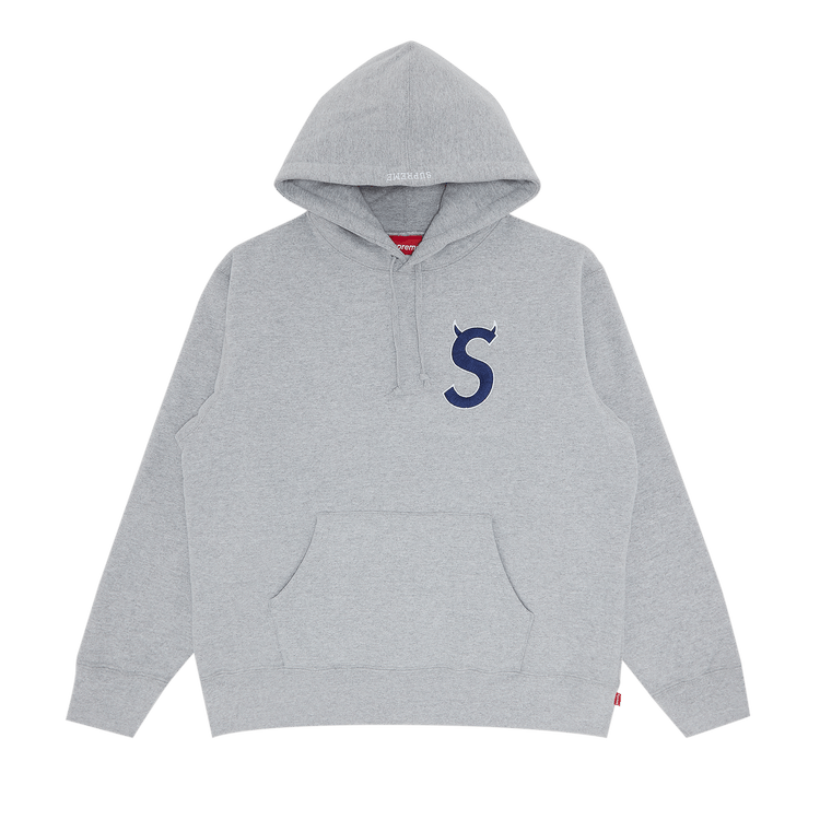 Supreme S Logo Hooded Sweatshirt "Heather Grey"