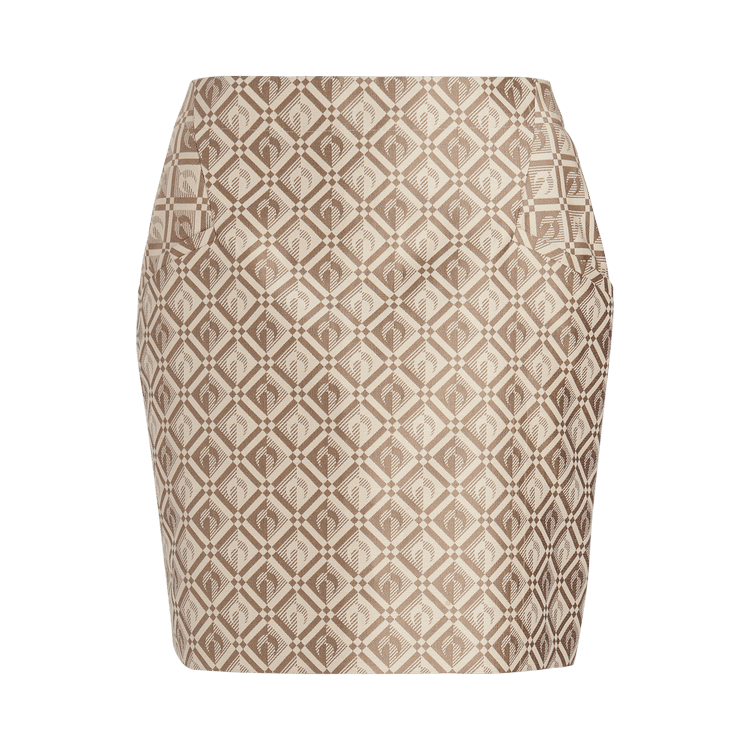 Marine Serre Moon Diamant Regenerated Jacquard Mini Skirt "Moon Diamant Beige Jacquard"