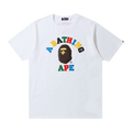 BAPE Multi Color Letters College Tee "White"
