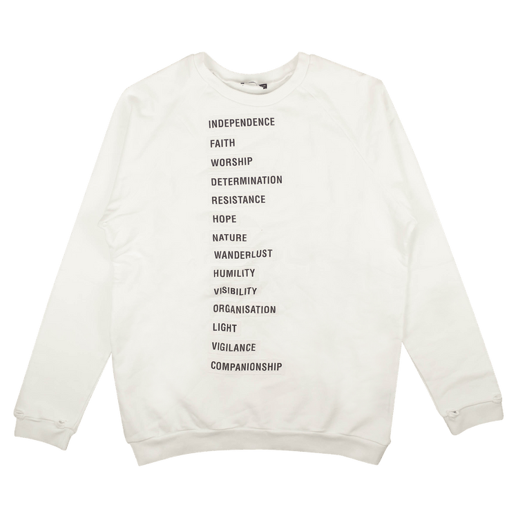 Raf Simons Crewneck Writing Sweatshirt "White"