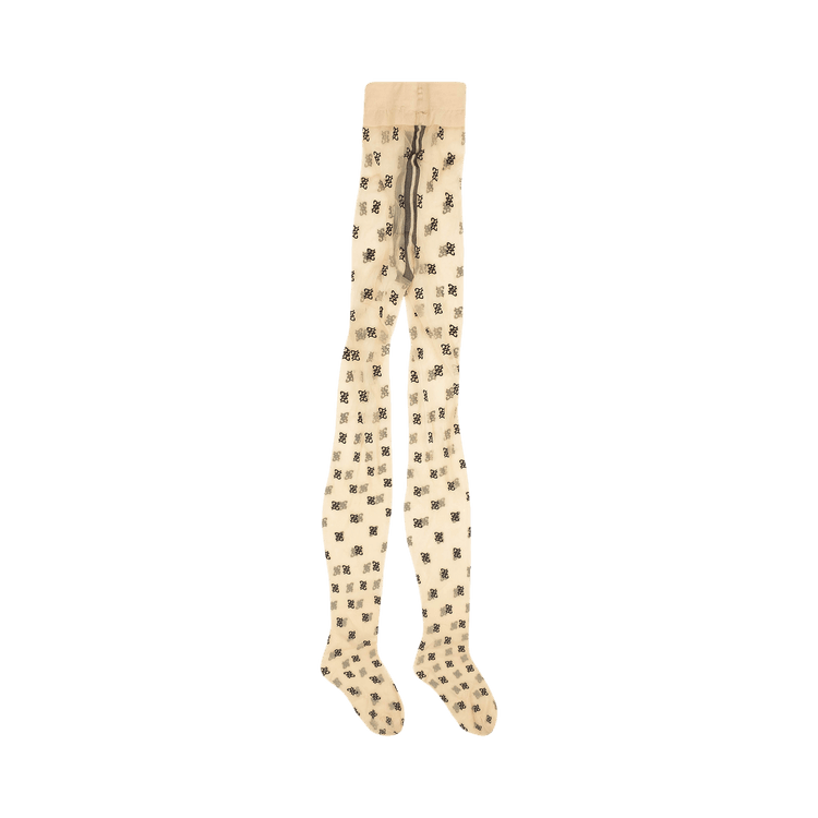 Fendi Nylon Logo Stockings "Tan"