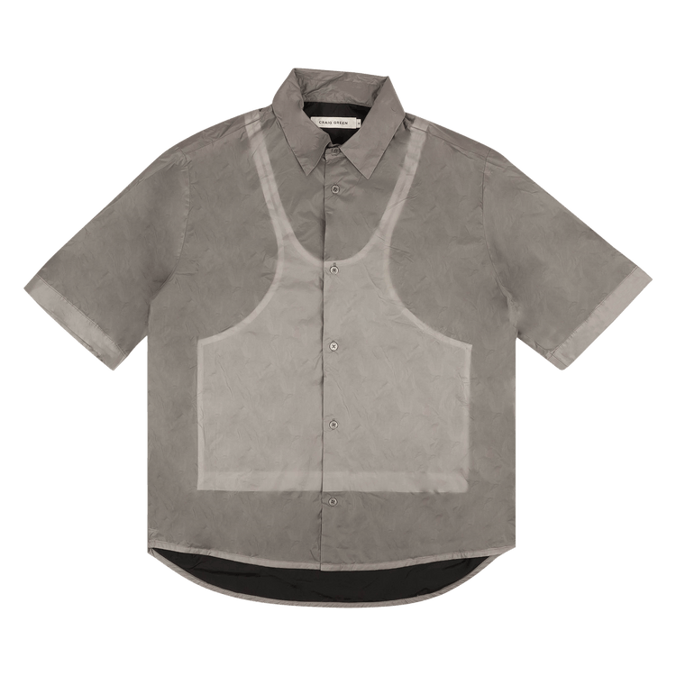 Craig Green Button Down Short-Sleeve Ghost Shirt "Grey"