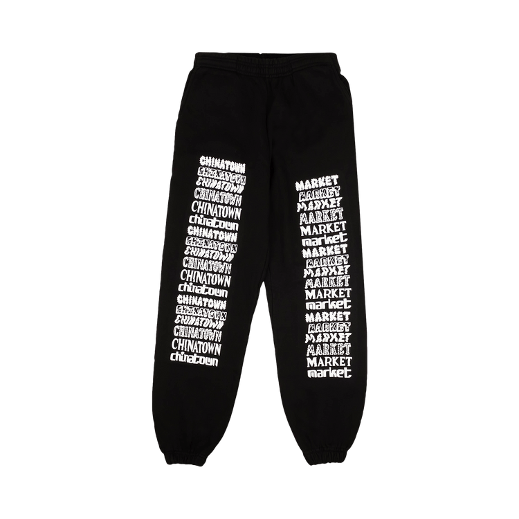 Chinatown Market Font Sweatpants "Black"