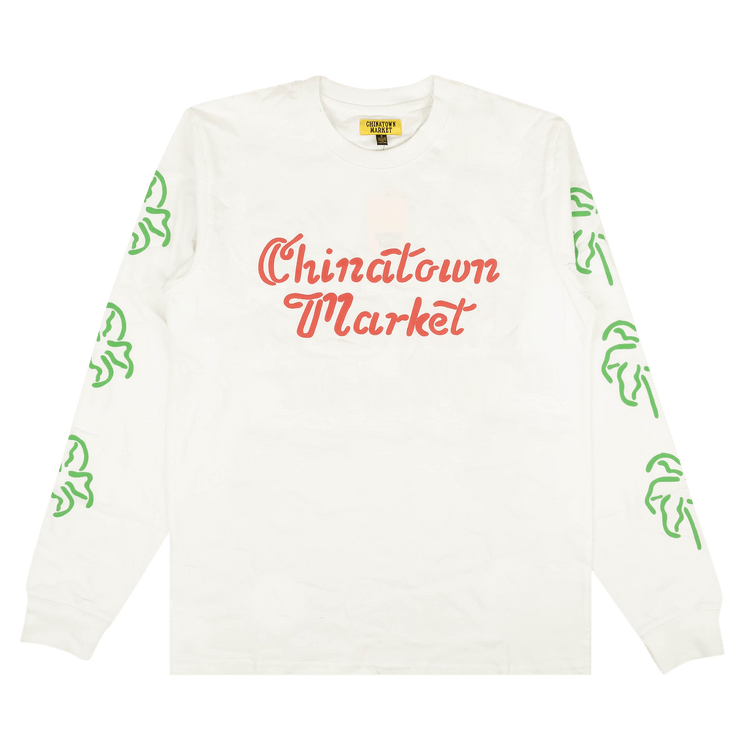 Chinatown Market Long-Sleeve Palm Tree T-Shirt "White"