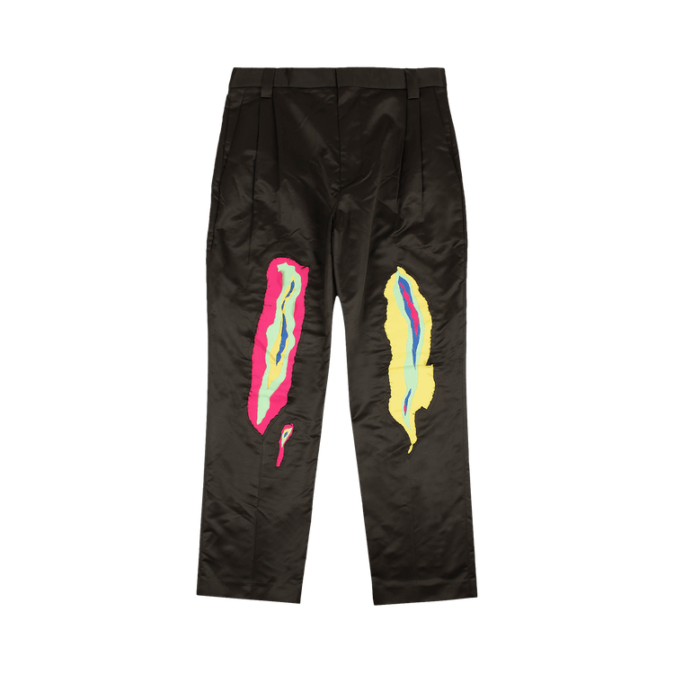 Charles Jeffrey Loverboy Shreddies Slim Fit Trousers "Black"