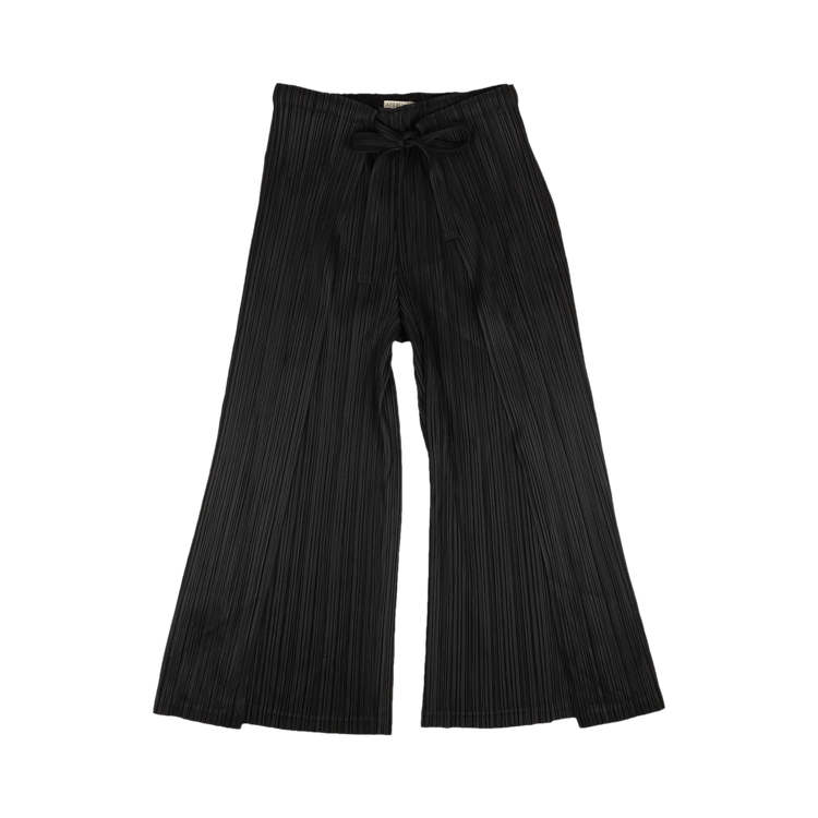 Issey Miyake Pleated Wrap Tie Front Pants "Black"
