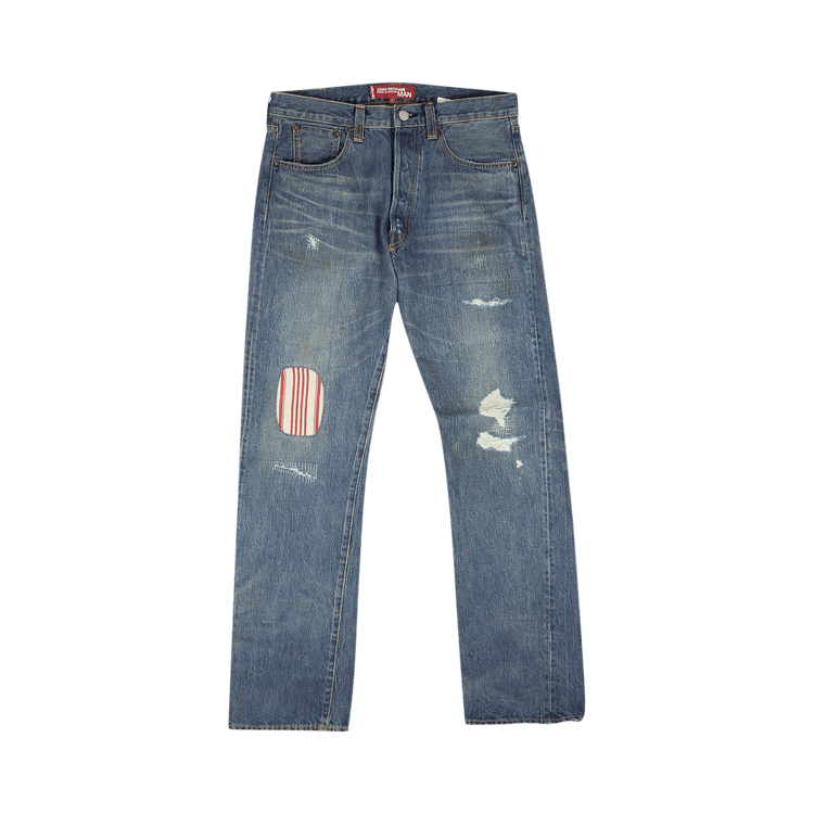 Junya Watanabe Stripe Patch Jeans "Blue"