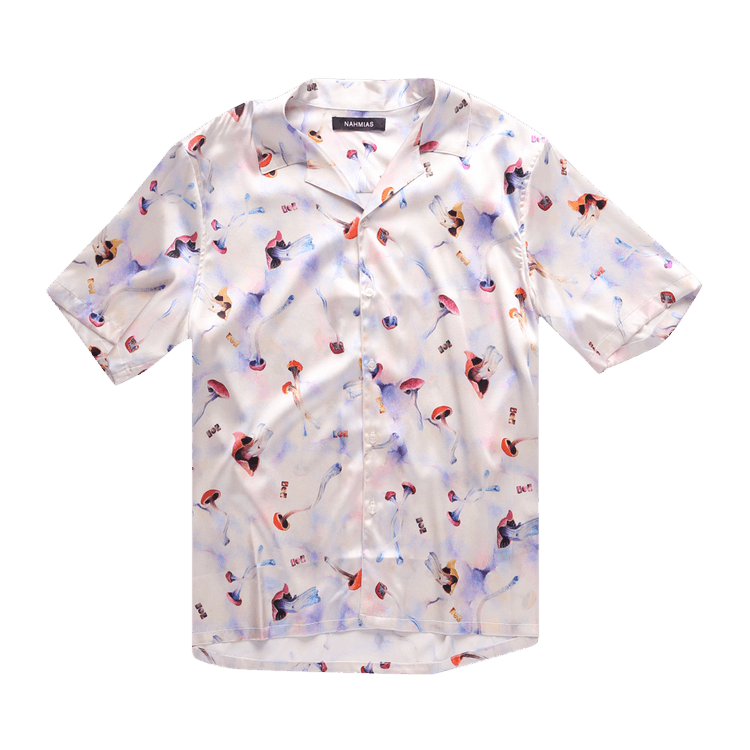 Nahmias Short-Sleeve Psychedelic Printed Shirt "Mushroom"