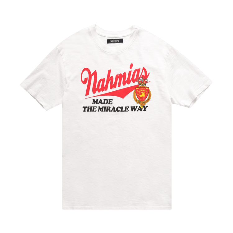 Nahmias Miracle Way Motif Printed T-Shirt "White"