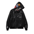 BAPE Leather Shark Full Zip Jacket "Black"