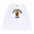 BAPE College Long-Sleeve Tee "White"