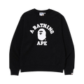 BAPE College Relaxed Fit Crewneck "Black"