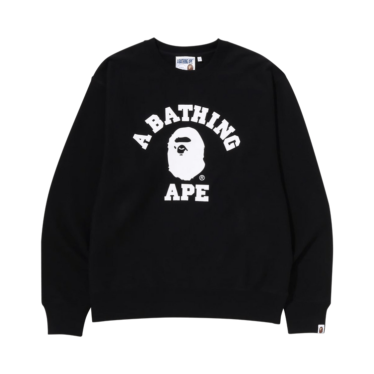 BAPE College Relaxed Fit Crewneck "Black"