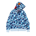 BAPE Big ABC Camo Shark Full Zip Hoodie "Blue"