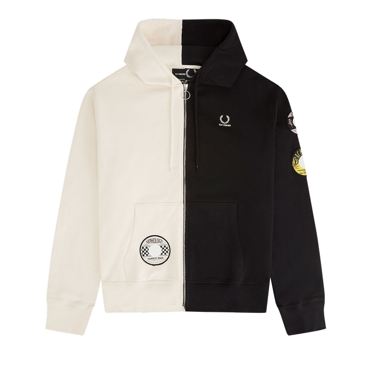 Fred Perry x Raf Simons Patched Zip Through Hoody "Black"