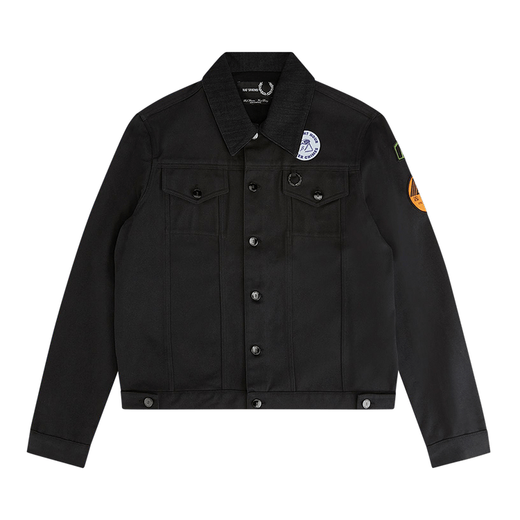 Fred Perry x Raf Simons Brushed Denim Jacket "Black"