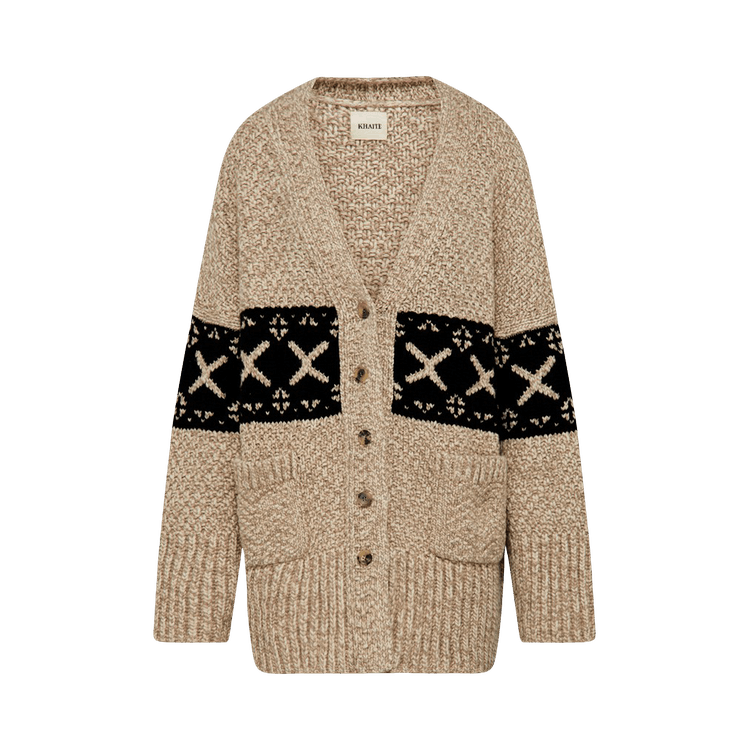 Khaite Johannes Jacquard Cardigan "Neutral/Multicolor"