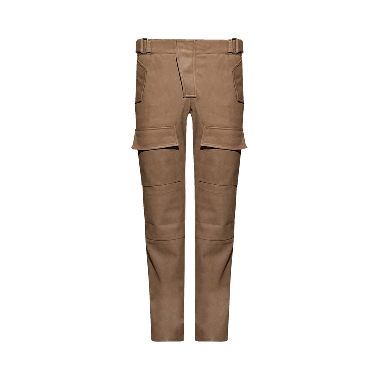 MISBHV Vegan Leather Moto Trousers "Brown"