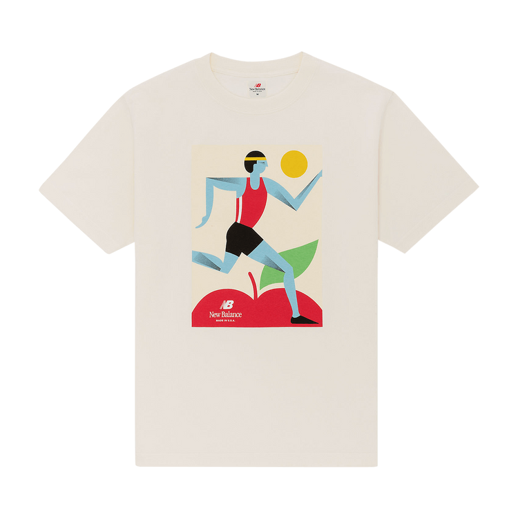 New Balance Made In USA Marathon Short-Sleeve Tee "Raw Cashew"