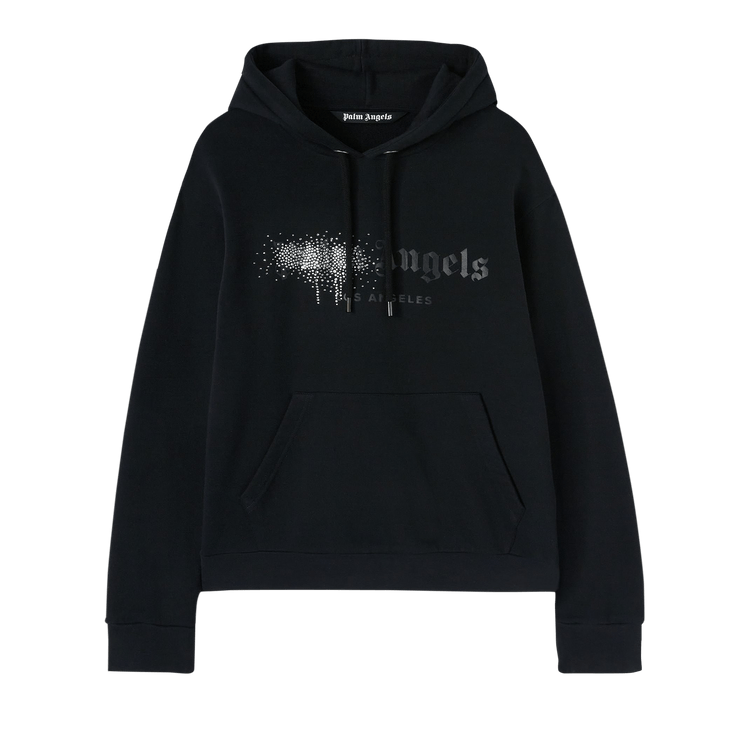 Palm Angels Rhinestone Sprayed Hoody "Black"