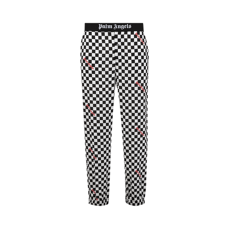 Palm Angels Damier Print Easy Pants "Black/Red"