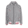 Palm Angels Damier Puffed Hoody Jacket "Black/Red"